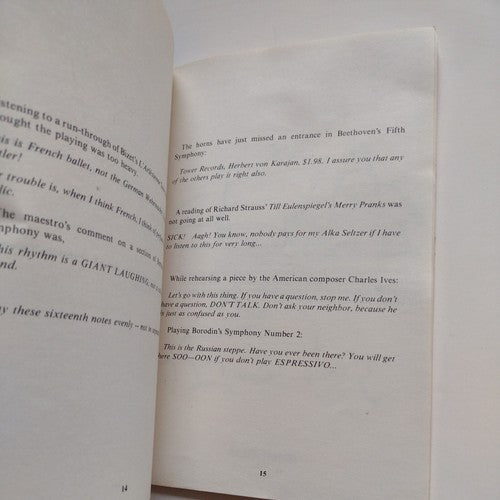 In Rehearsal With Peter Erös By Alice Goodkind -1980 -Signed Paperback