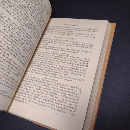The Higher Arithmetic by H. Davenport -Hardcover -1952 -1st Publishing vg