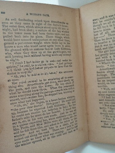 A Woman's Face By Florence Warden 1890'S HB VICTORIAN NOVEL antique