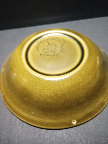 Enoch Wedgwood Gold Medallion Tunstall ltd England Bowl 5" Green