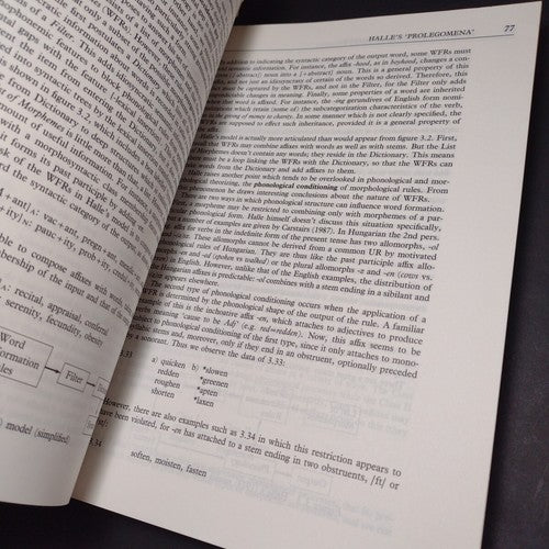 Morphological Theory: An Introduction to Word Structure in Generative Grammar