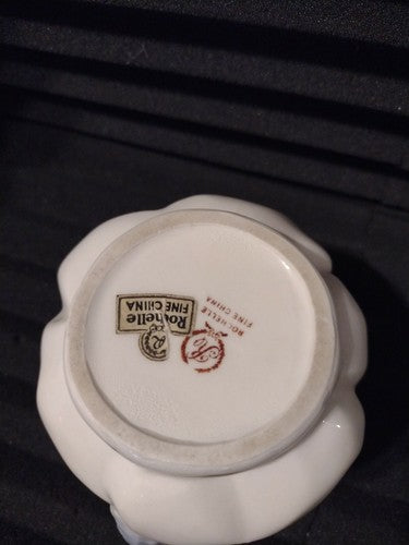 Rochelle Fine China, Gift Bag Vase, gold edging, vintage .