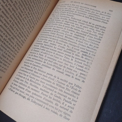 Talleyrand (1754-1838) Tome 1, G. Lacour-Gayet -Paperback -1930 -3rd Printing