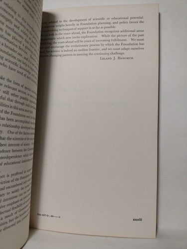 National Science Foundation: 15th Annual Report For The Fiscal Year 1965 -PB