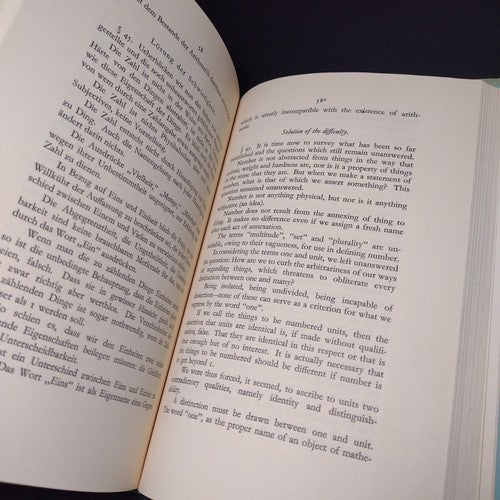 The Foundations of Arithmetic by J.L. Austin English/German 1950 Hardcover