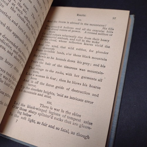 Lucille by Owen Meredith -Electric Edition -Hardcover -Circa 1890's Printing