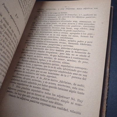 Gramática Razonada de La Lengua Espanola por Matias Salleras, 1887 2nd Edition