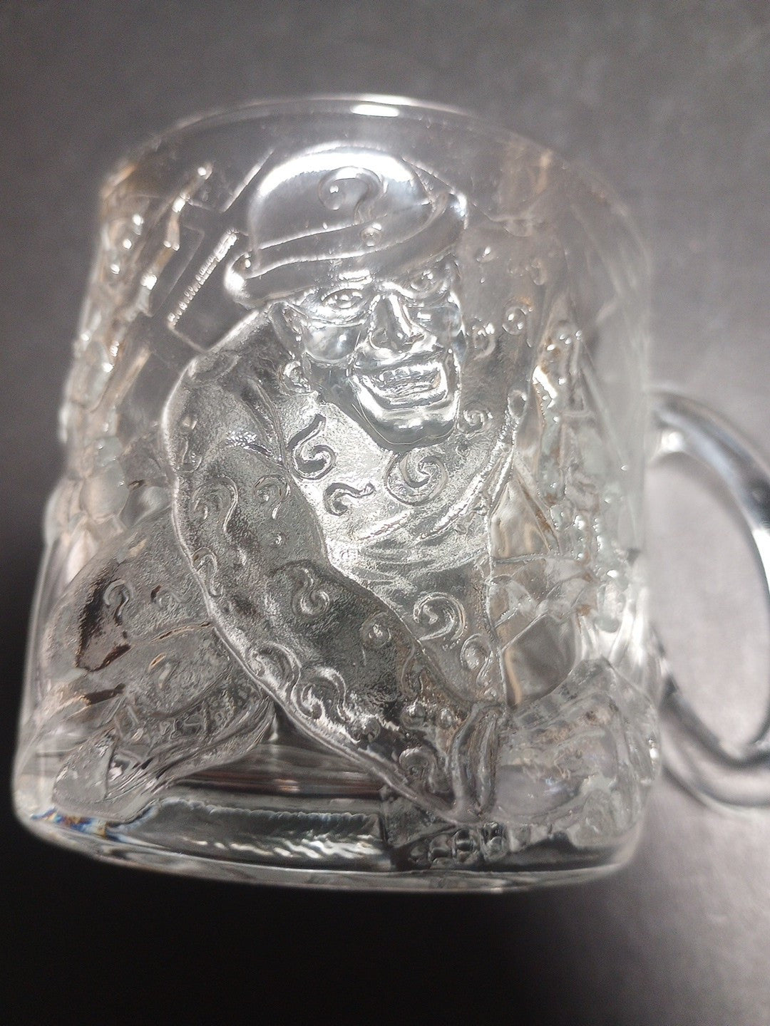 THE RIDDLER Mug Clear Glass McDONALDS DC Comics Batman Forever 1995 COLLECTIBLE