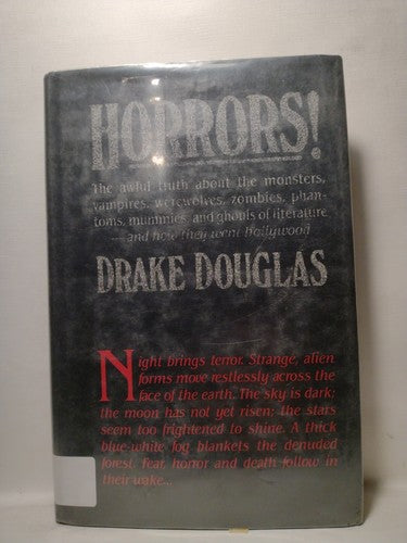 Horrors! by Drake Douglas -1989 -HCwDJ -ExLibrary -1st Publishing -Horror Books