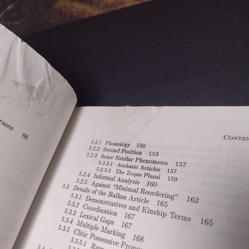 Dissertations In Linguistics: On the Morphology of Clitics by Aaron Halpern 1995