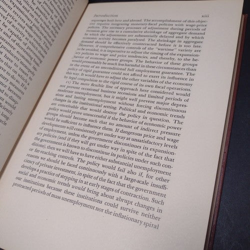 Monetary Policies and Full Employment by William Fellner -Hardcover 1947 -2nd Ed