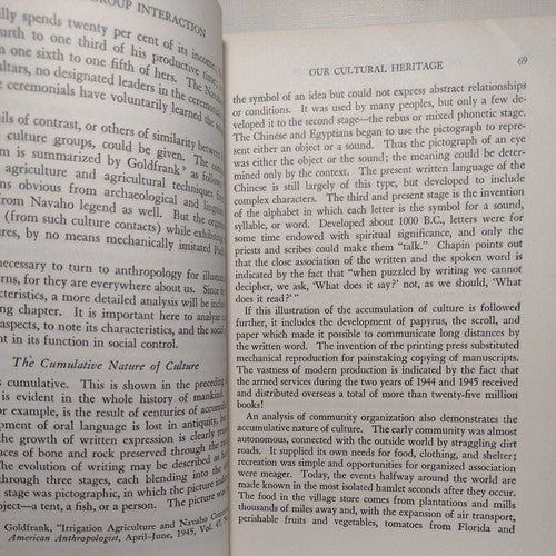 Educational Sociology By Francis Brown -HC no DJ -1950 5Th Printing Sociology