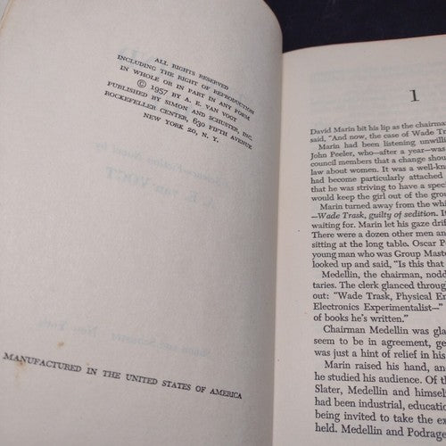 The Mind Cage by A. E. Van Vogt -Hardcover -1957 -Vintage Science Fiction