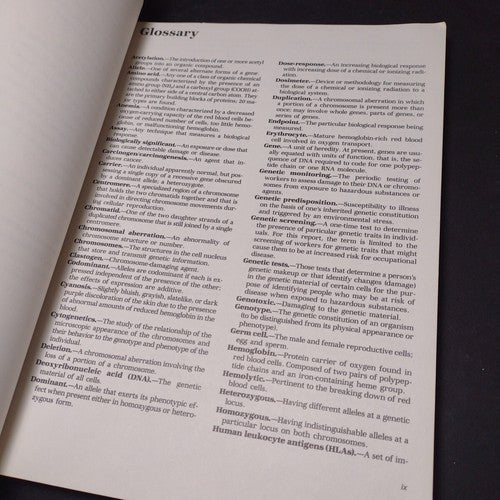 The Role of Genetic Testing in the Prevention of Occupational Disease, 1983 PB