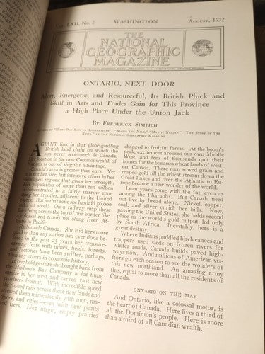 1932 National Geographic Magazine Bound Issues July-Dec Vol 2 Exlibris