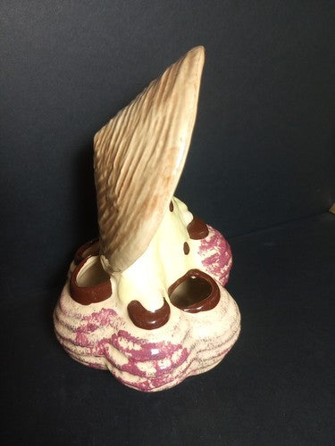 Antique '40s Stewart B McCulloch California Pottery Asian Figure Bamboo Planter