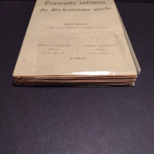 Portraits Intimes Du Dix-Huitieme Siecle II -1923 French Paperback -Definitive