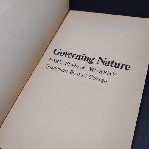 Problems of American Society: Governing Nature by Earl F. Murphy -Paperback 1970