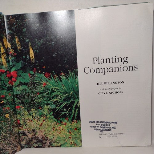 Planting Companions by Jill Billington (1997, Hardcover w dust jacket