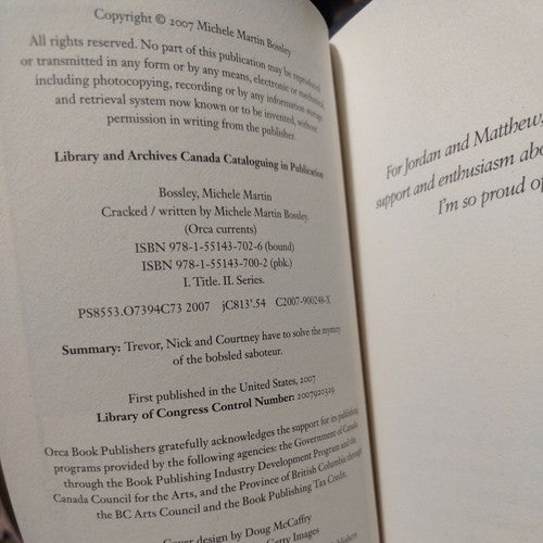 Orca Currents Ser.: Cracked by Michele Martin Bossley (2007, Perfect)