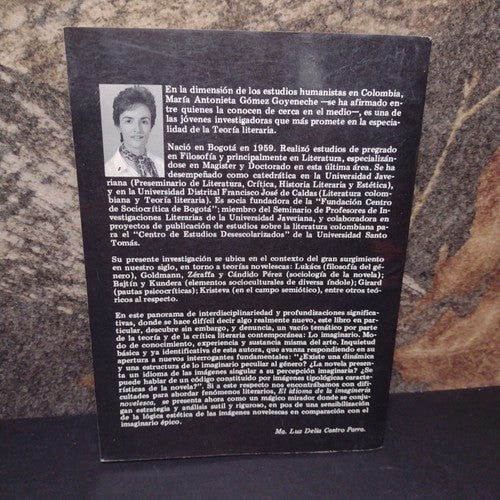 el idioma de la imagineria novelesca By Antonieta Gomez Goyeneche Signed
