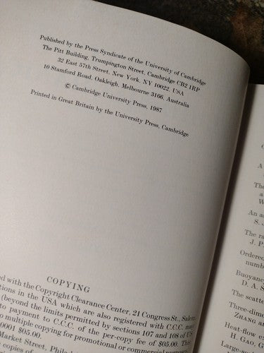 Journal of Fluid Mechanics: Volume 174, Jan. 1987 By Cambridge University Press
