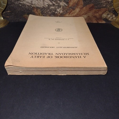 A Handbook of Early Muhammadan Tradition by A. J. Wensinck -Paperback 1960