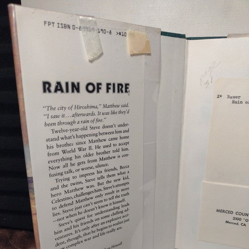 Rain of Fire by Marion Dane Bauer -1983, Hardcover -Hardcover -General Fiction
