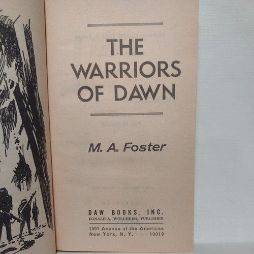 Warriors of Dawn by M. A. Foster  -1975 -Mass Market Paperback -Science Fiction