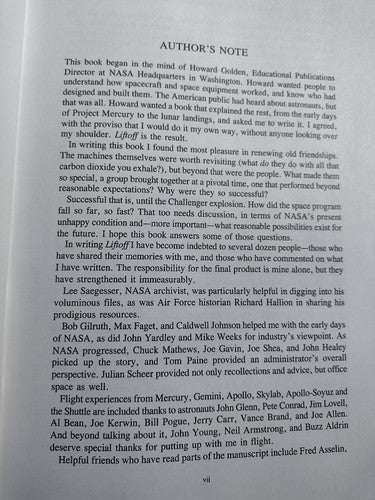 Liftoff: The Story of America's Adventure in Space by Michael Collins -1988 -1st