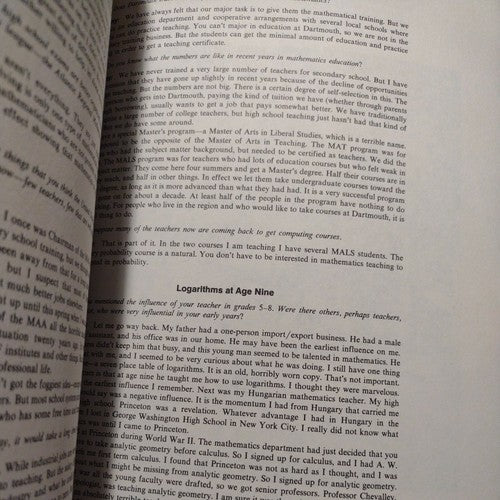Mathematical People: Profiles and Interviews by Gerald L. Alexanderson -1986.