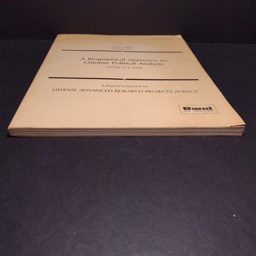 A Biographical Approach to Chinese Political Analysis by George C. S. Sung -1975
