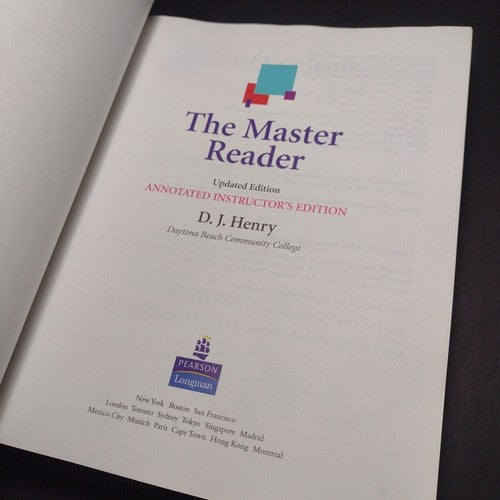 The Master Reader: Annotated Instructor's Edition by D. J. Henry -Paperback 2006