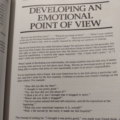 Being and Doing : A Workbook for Actors by Eric Morris (2005, Trade Paperback).