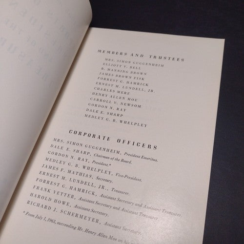 John Simon Guggenheim Memorial Foundation 1963 and 1964 Reports of the President