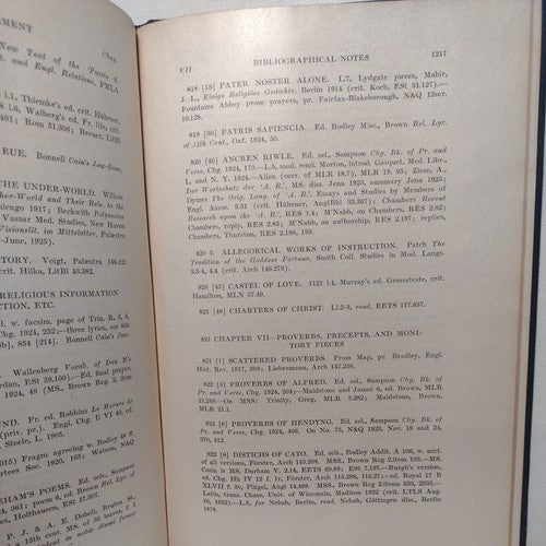 A Manual Of Middle English, 1050-1400 By John Wells -3rd & 4th Supplement  1929