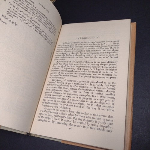 The Higher Arithmetic by H. Davenport -Hardcover -1952 -1st Publishing vg