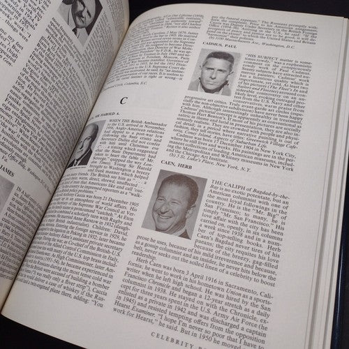 International Celebrity Register U.S. Edition -1959 First Edition Hardcover