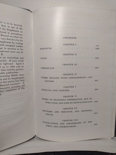 A Manual Of Middle English, 1050-1400 Fifth Supplement by John Wells -1932 -HC