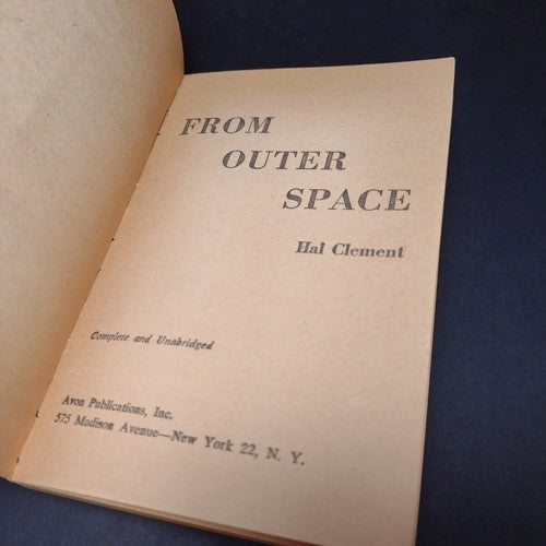From Outer Space by Hal Clement -Paperback -1950 -Vintage Science Fiction
