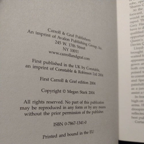 Game of Proof by Megan Stark (2004, Hardcover).