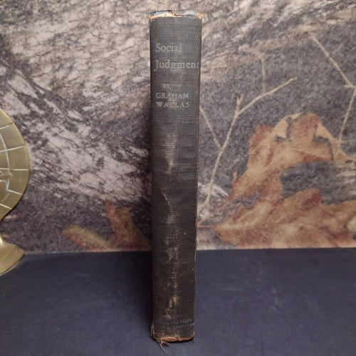 Social Judgment by Graham Wallas -Hardcover -1935 -Vintage Sociology