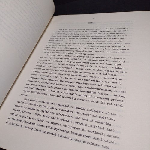A Biographical Approach to Chinese Political Analysis by George C. S. Sung -1975