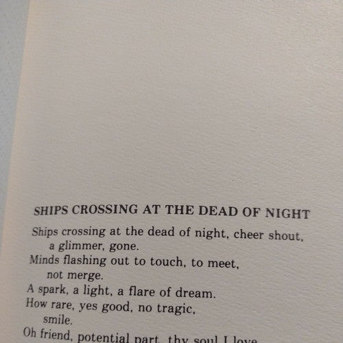 Ships Crossing at the Dead of Night. Poems by Robert C. Coates limited signed