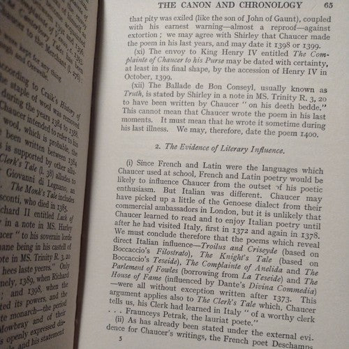 Chaucer, By George H. Cowling HC book