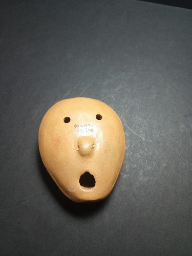 Pisac Cusco Hand Painted Ocarina, 4"Traditional Design Crafted From Clay