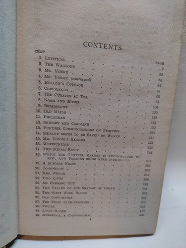 SHIRLEY: A TALE by Charlotte Brontë -1908 -SC -ExLibris -Romace -Classic Lit.