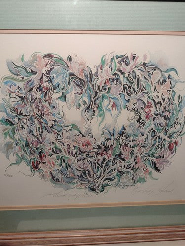 French Country Heart, by Royce Thyberg Gordon, lithograph limited edition COA