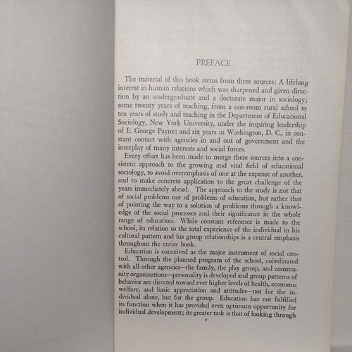 Educational Sociology By Francis Brown -HC no DJ -1950 5Th Printing Sociology
