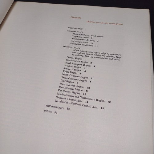 Economic Atlas of The Soviet Union by George Kish -1960 -Hardcover -Vintage